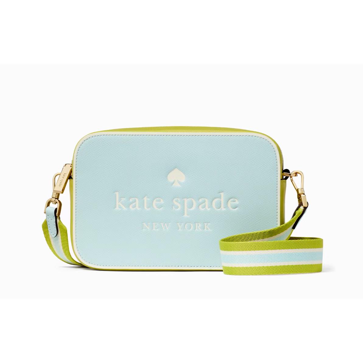 New Kate Spade Oh Snap Colorblock Mini Camera Bag Blue Glow Multi