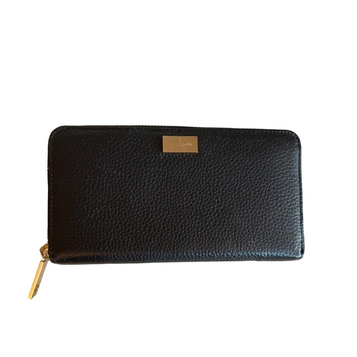 Kate Spade New York Black Leather Zip-around Wallet