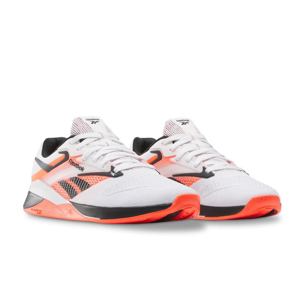 Womens Reebok Nano X4 White Orange Textile Mesh Training Shoes