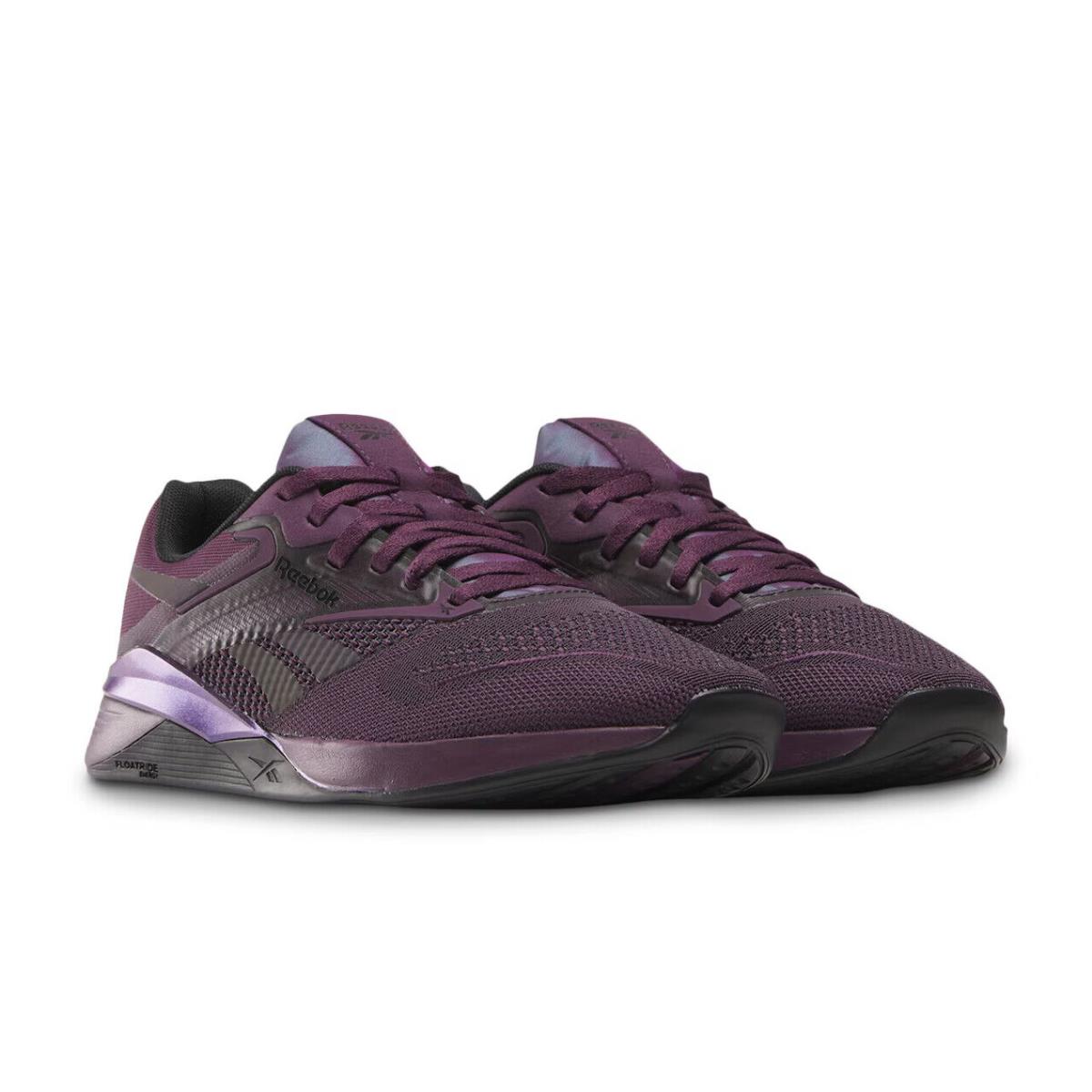 Womens Reebok Nano X4 Plum Black Woven Training Shoes - Purple