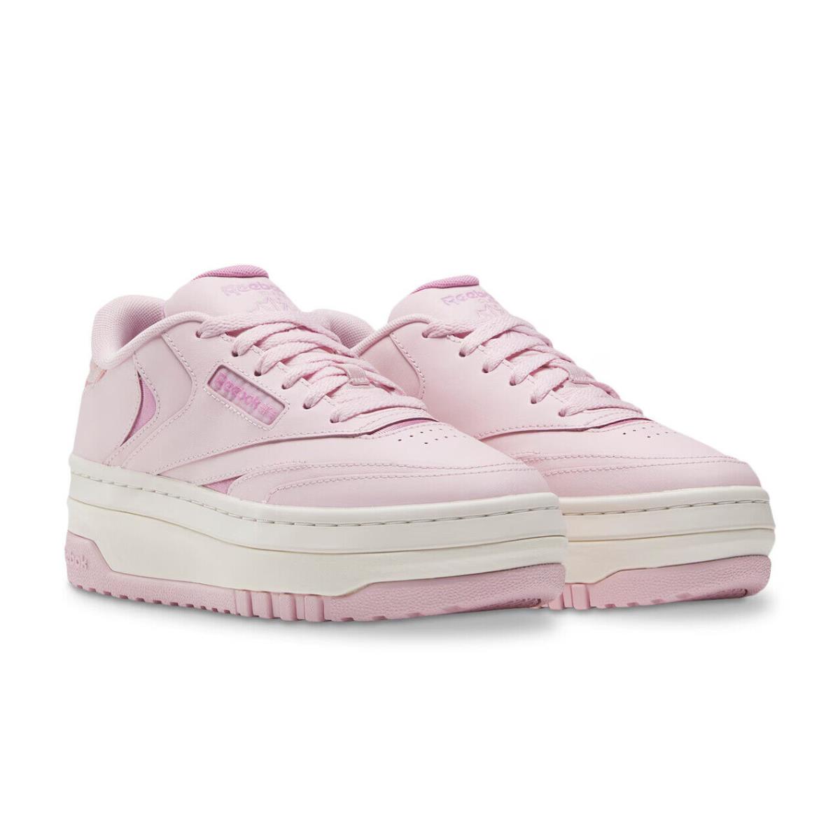 Womens Reebok Club C Extra Light Pink Leather Sneaker Shoes - Pink