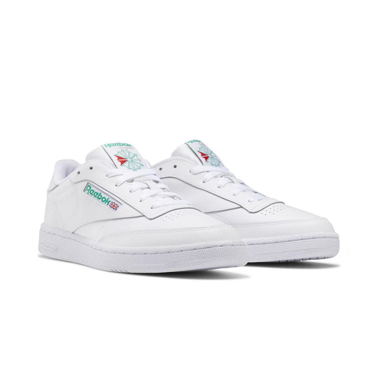 Mens Reebok Club C 85 White Green Leather Sneaker Shoes