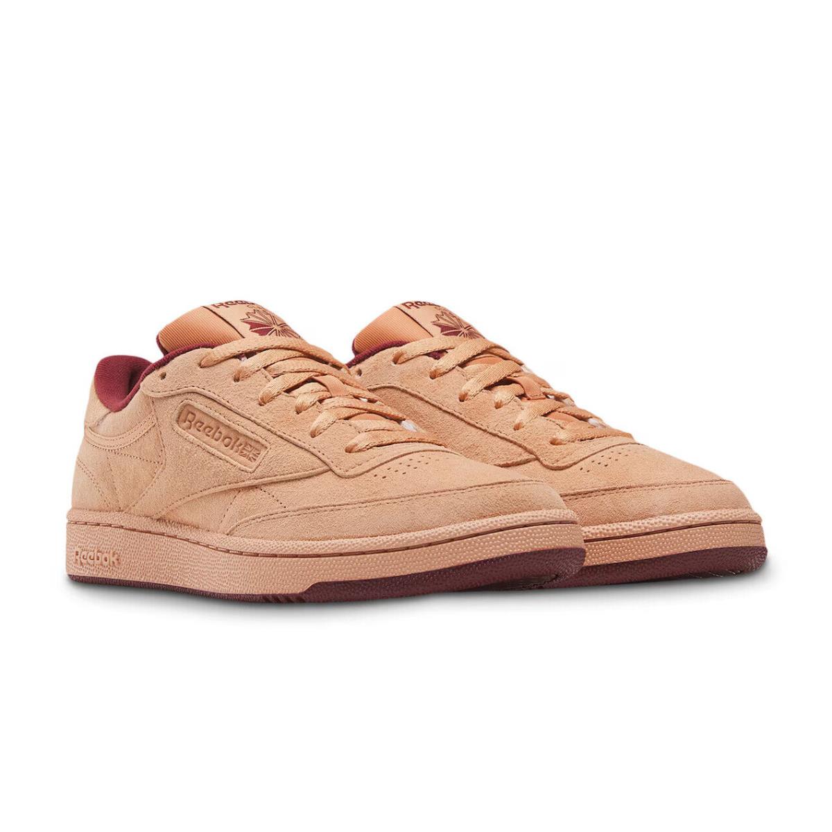 Womens Reebok Club C 85 Beige Suede Sneaker Shoes - Beige