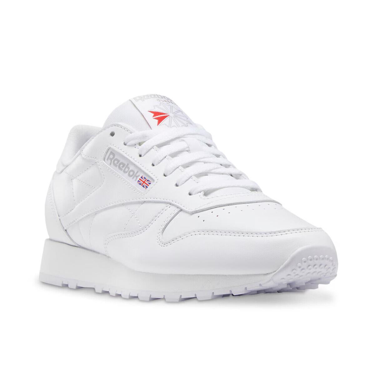 Mens Reebok Classic White Leather Sneaker Shoes