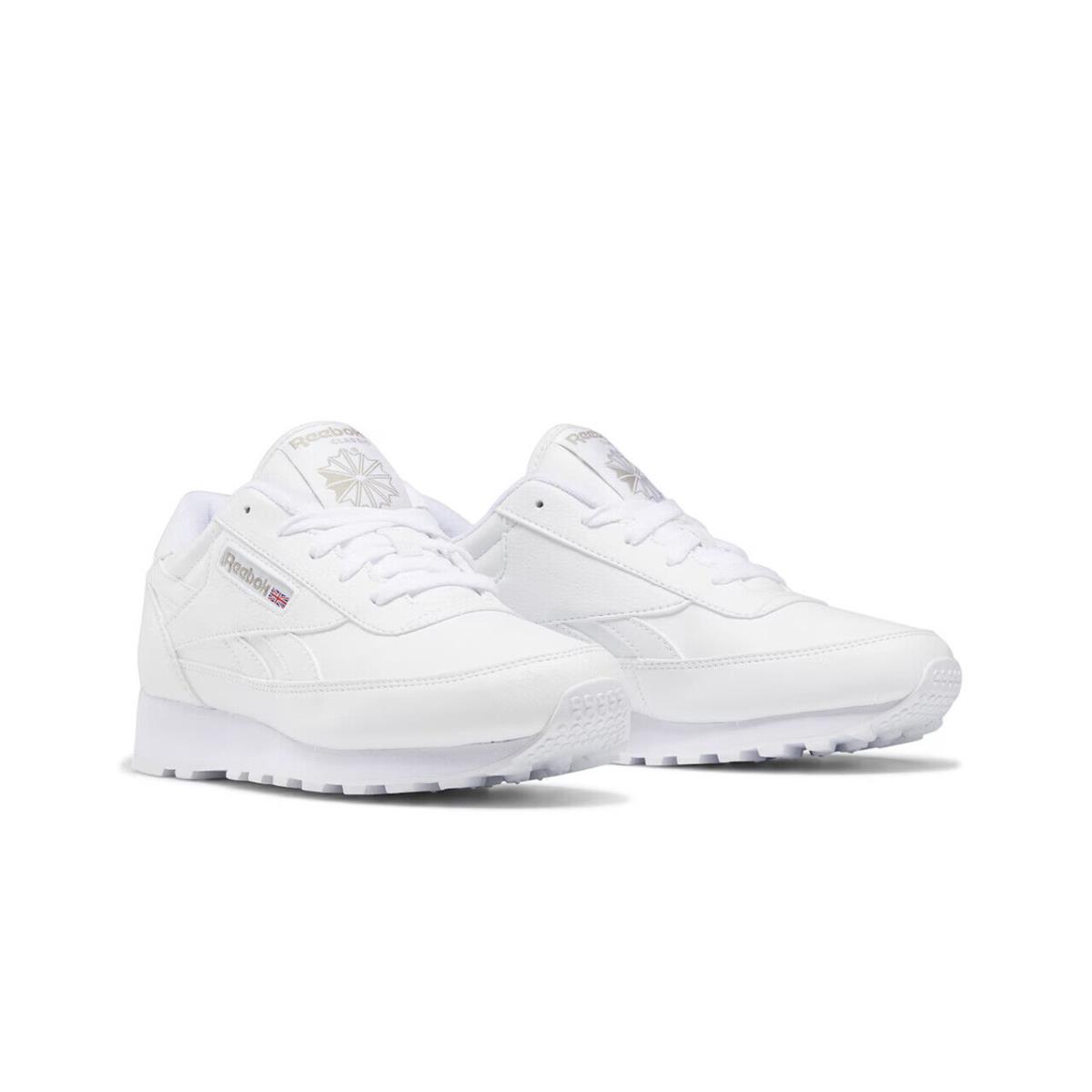 Womens Reebok Classic Renaissance White Leather Sneaker Shoes - White