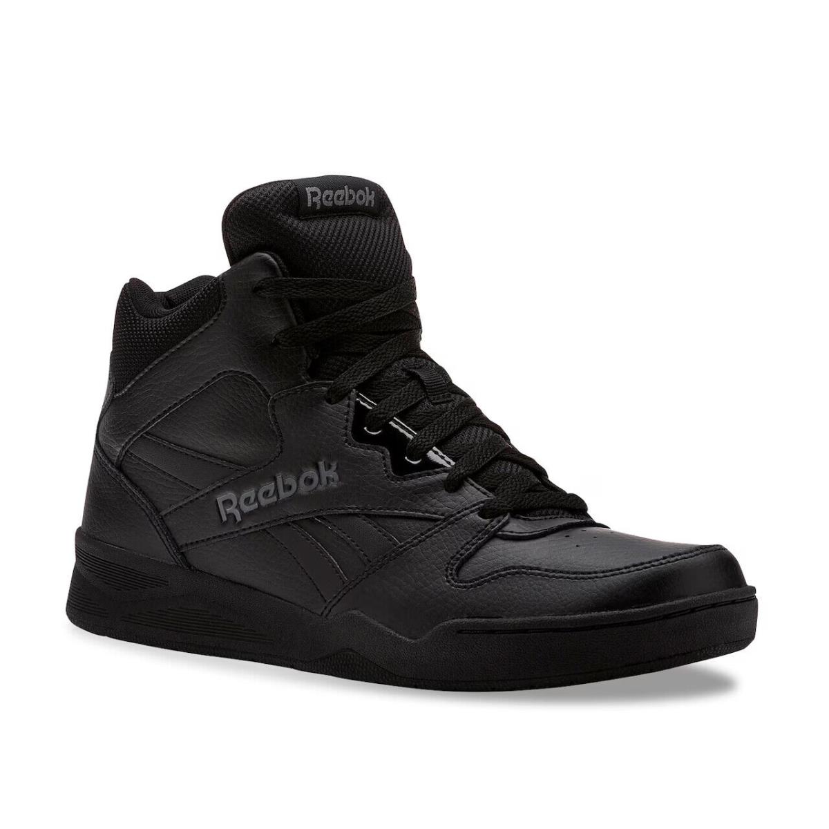 Mens Reebok Royal BB4500 HI2 High-top Black Leather Sneaker Shoes - Black