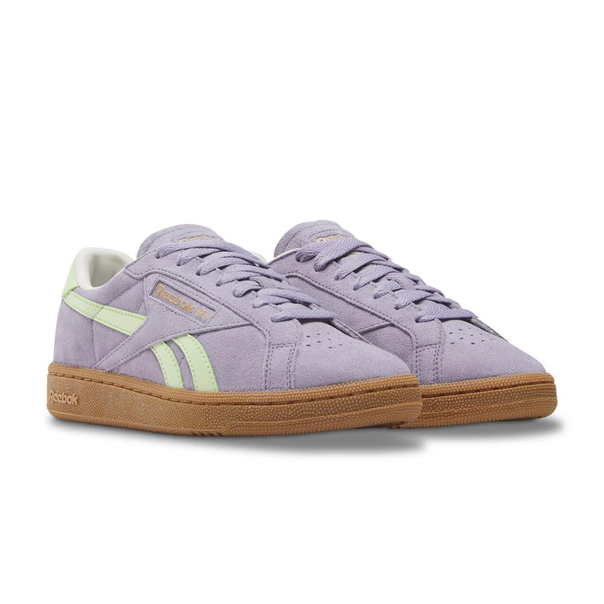 Womens Reebok Club C Grounds UK Purple Suede Sneaker Shoes - Purple