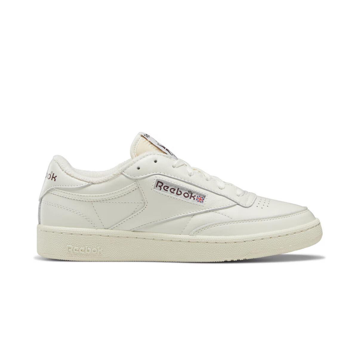 Mens Reebok Club C 85 Vintage Off White Leather Sneaker Shoes