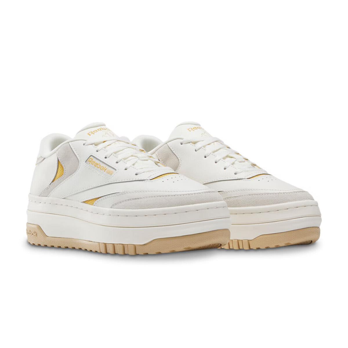 Womens Reebok Club C Extra Off White Leather Sneaker Shoes - Ivory