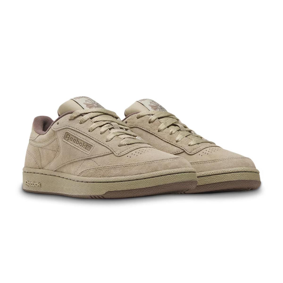 Mens Reebok Club C 85 Tan Nubuck Sneaker Shoes