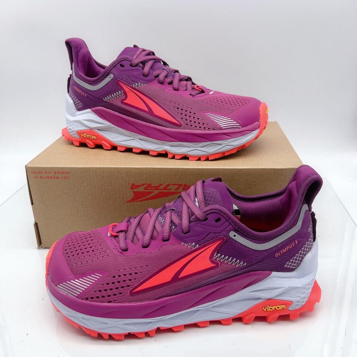 Altra Olympus 5 Women s Running Shoes Sneakers Purple Orange US 7