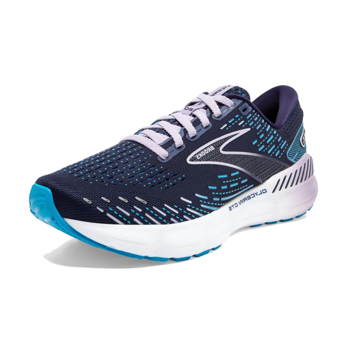 Brooks Women`s Glycerin Gts 20 Supportive Running Shoe - Peacoat/ocean/pastel - Peacoat/Ocean/Pastel Lilac