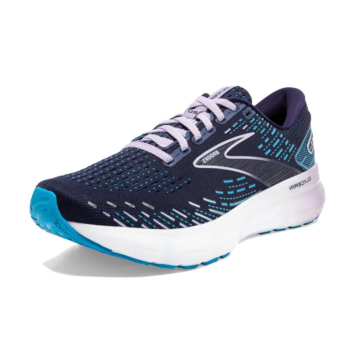 Brooks Women`s Glycerin 20 Neutral Running Shoe - Peacoat/ocean/pastel Lilac - Peacoat/Ocean/Pastel Lilac