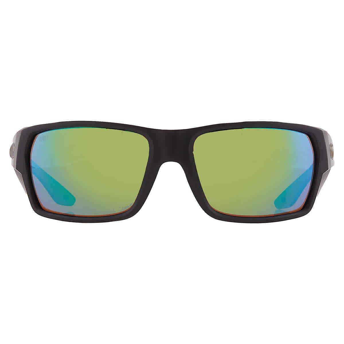 Costa Del Mar Tailfin Green Mirror Polarized Rectangular Men`s Sunglasses 6S9113