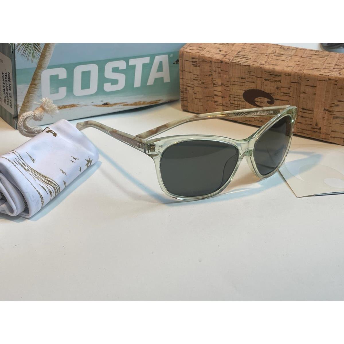 Costa Del Mar Sarasota Polarized Sunglasses 580G Seafoam Crystal /gray Glass