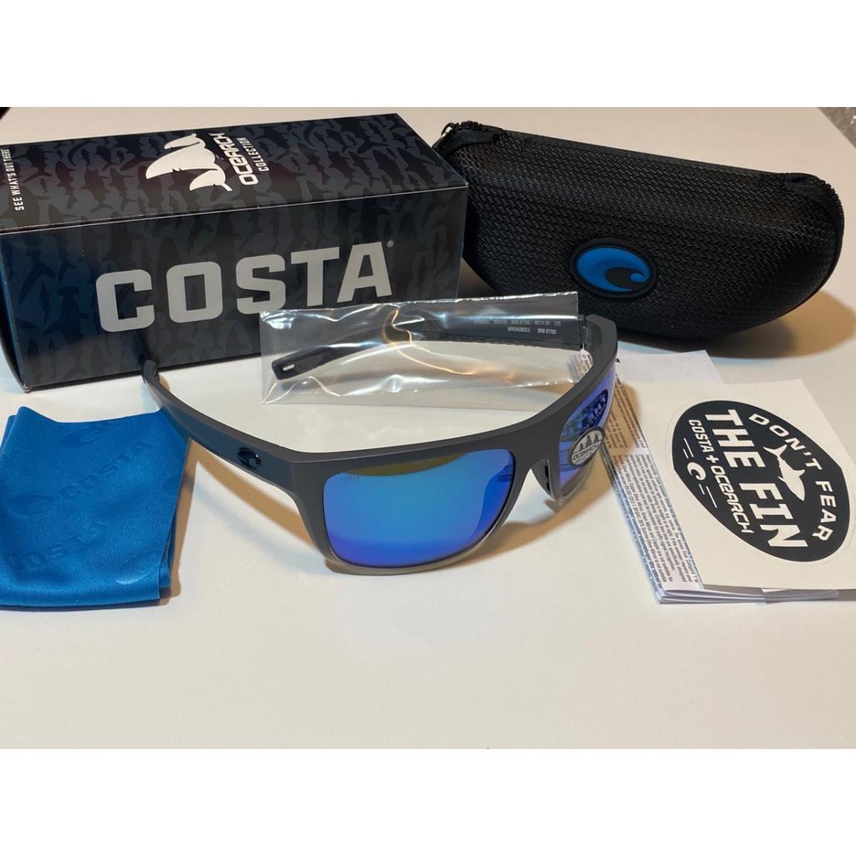 Costa Del Mar Broadbill Sunglasses Ocearch 580G Matte Fog Gray/blue Glass