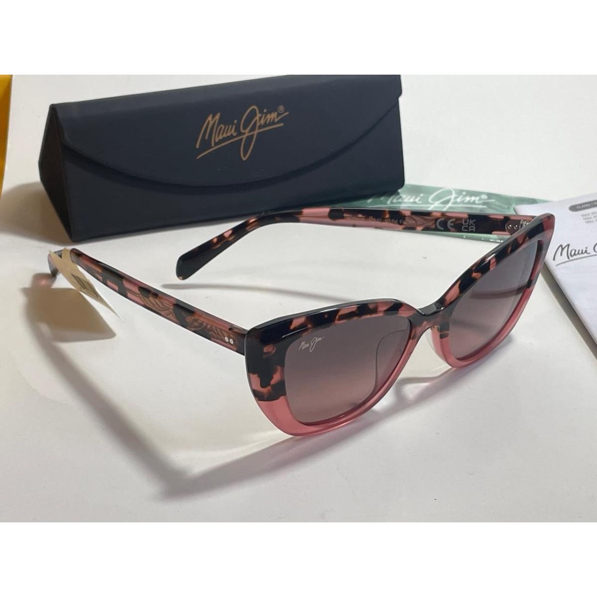 Maui Jim Blossom Polarized Sunglasses Pink Havana/rose Glass RS892-09 Cat Eye