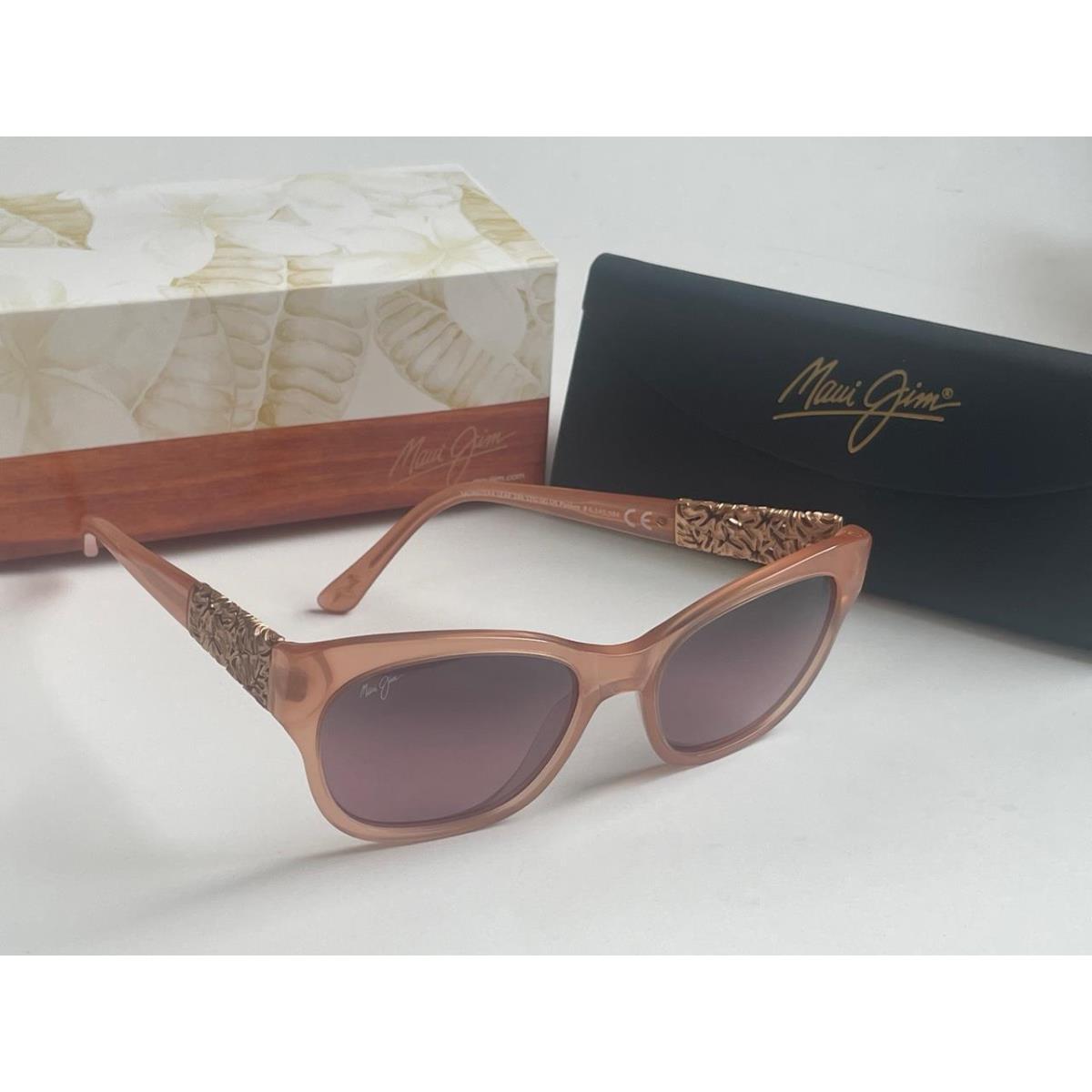 Maui Jim Monstera Leaf Gold Polarized Sunglasses RS747-09A Guava Pink/maui Rose