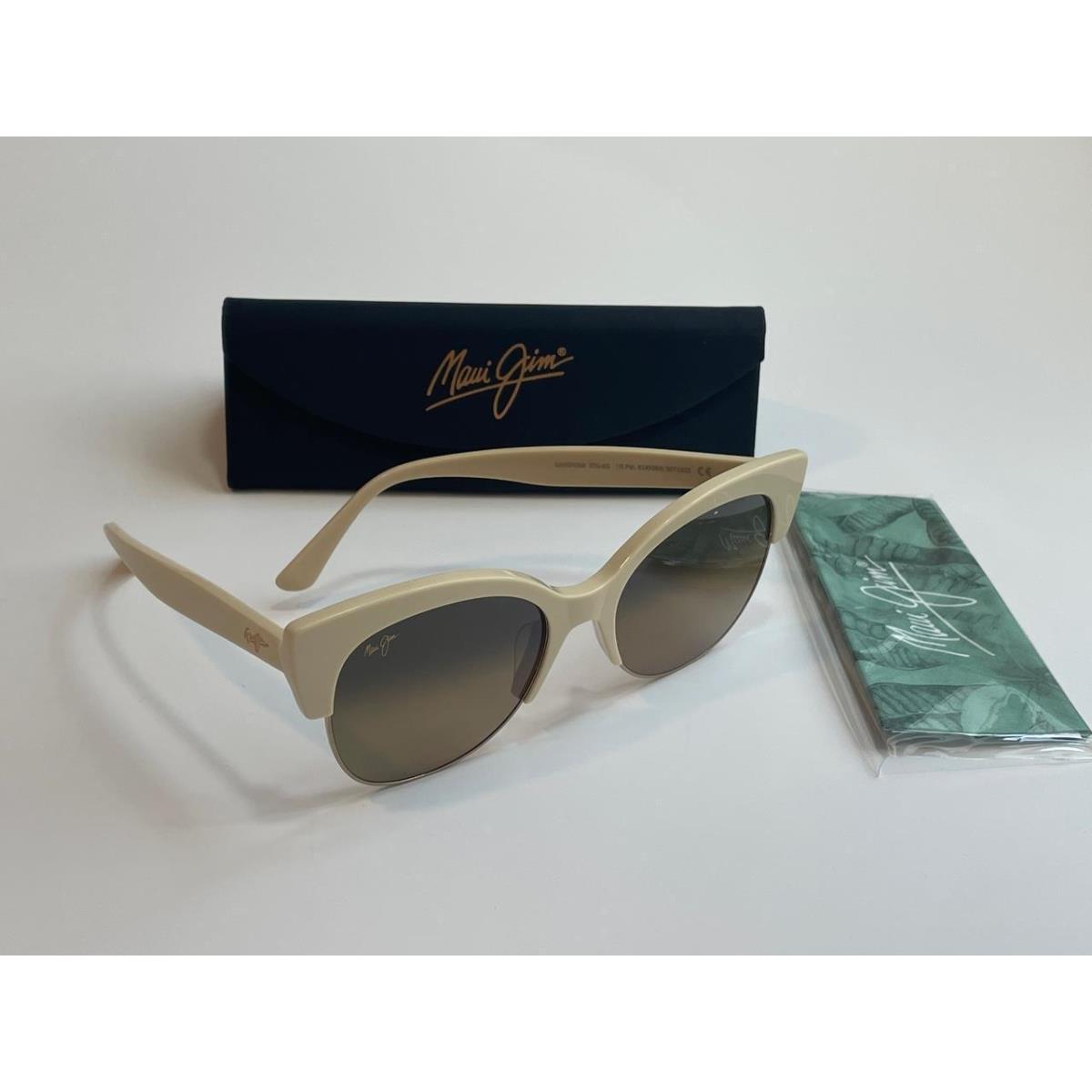 Maui Jim Mariposa Polarized Sunglasses 817-22C Ivory-gold/bronze Glass