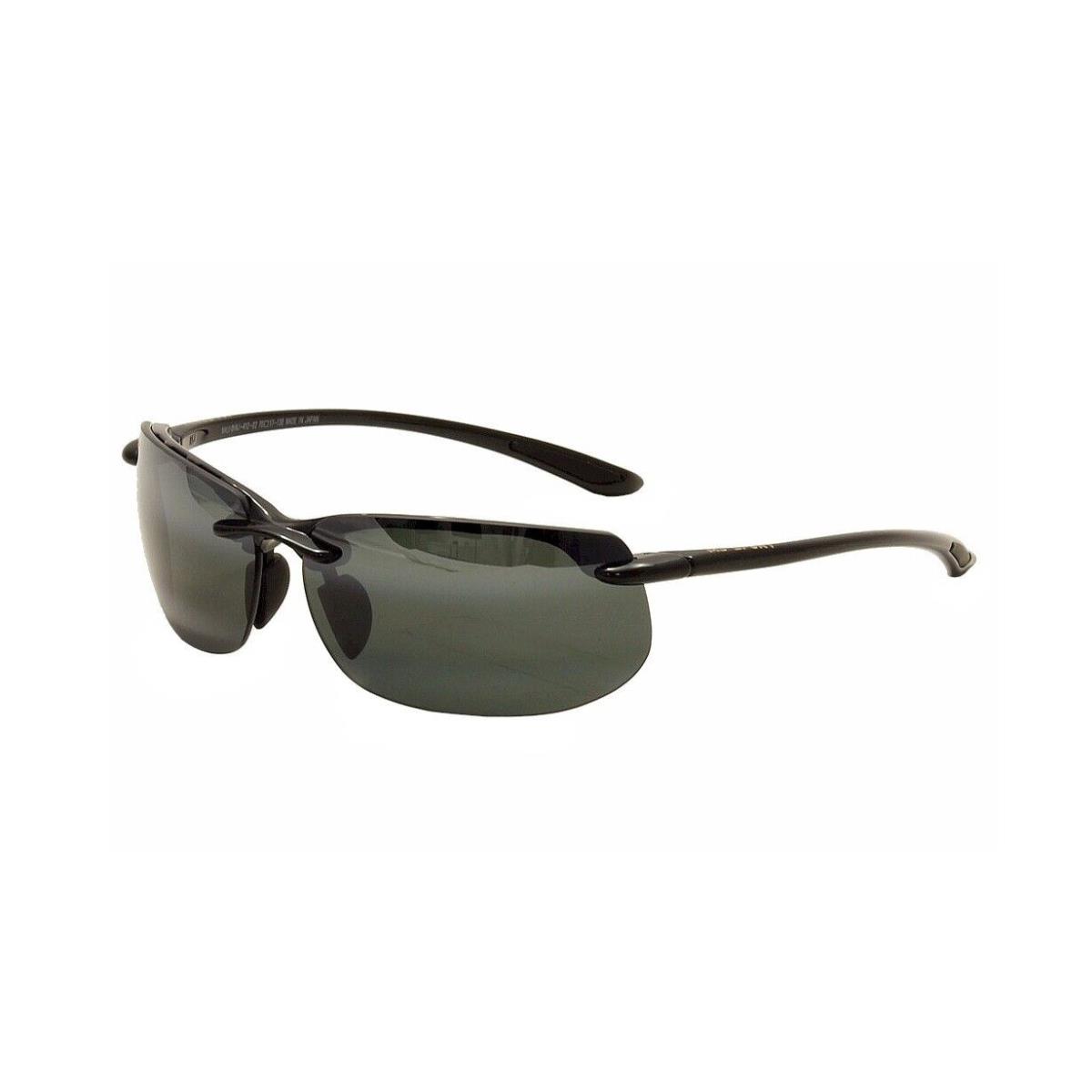 Maui Jim Banyans Polarized Sport Sunglasses 412-02 Black/gray Rimless