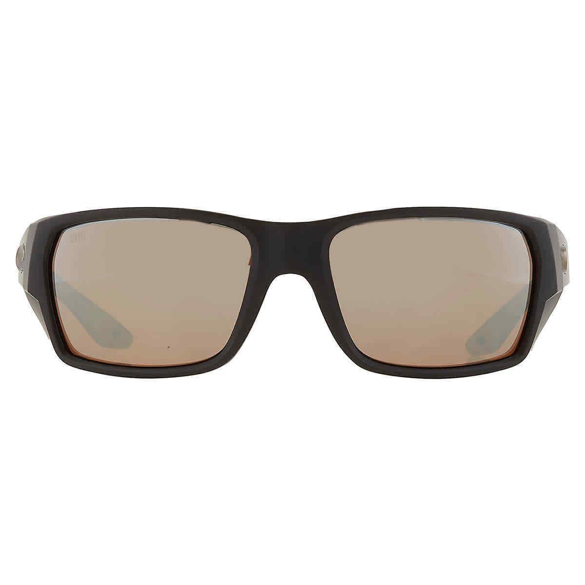 Costa Del Mar Tailfin Copper Silver Mirror Polarized Glass Rectangular Men`s