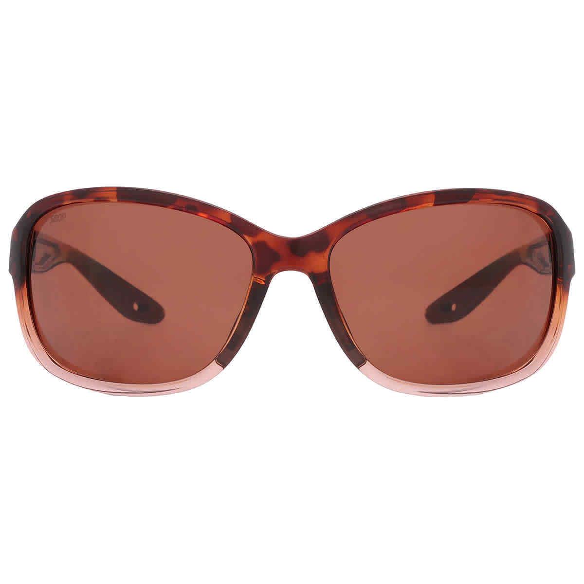 Costa Del Mar Seadrift Copper Polarized Polycarbonate Rectangular Ladies Z-9TEGU