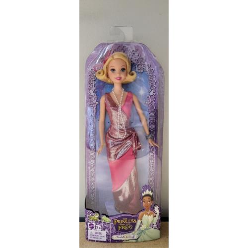 Disney Princess and The Frog Charlotte La Bouff Doll Mattel Toys 2009 Nrfb