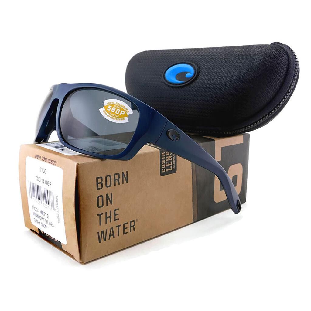 Costa Del Mar Tico Polarized Sunglasses Midnight Blue / 580P Gray Lens - Frame: Midnight Blue, Lens: Gray 580P