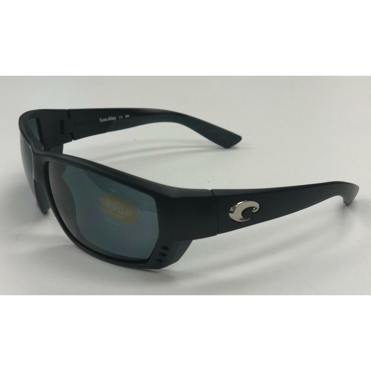 Costa Del Mar Tuna Alley Sunglasses 6s9009 02-62 580P Matte Black/grey Lens