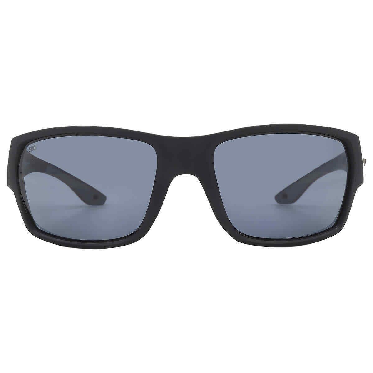 Costa Del Mar Tailfin Grey Polarized Polycarbonate Rectangular Men`s Sunglasses