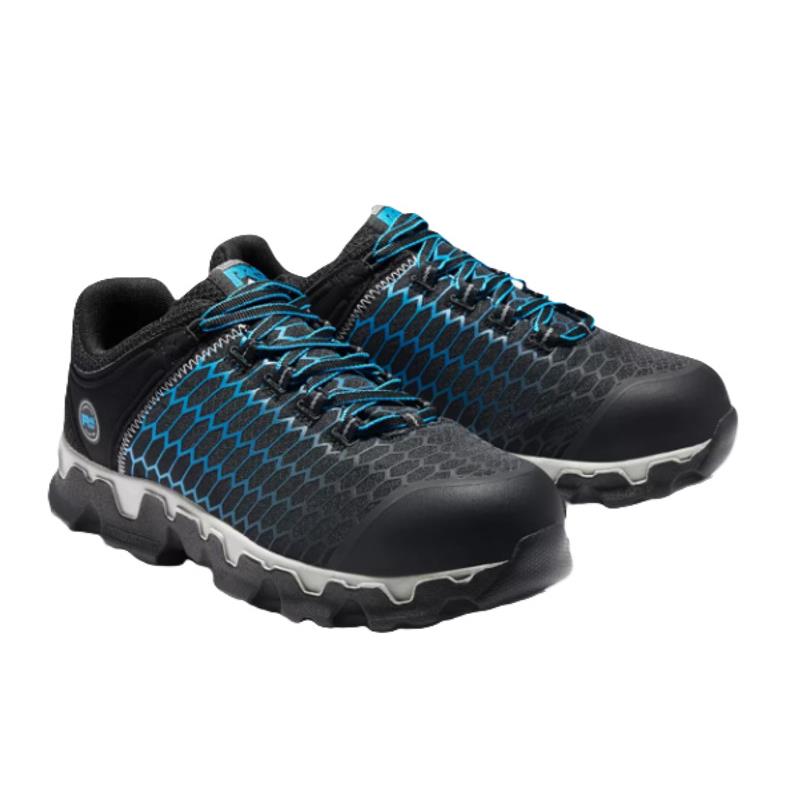 Timberland Pro Men`s Powertrain Alloy Toe Work Shoe Black/blue A1HRU i