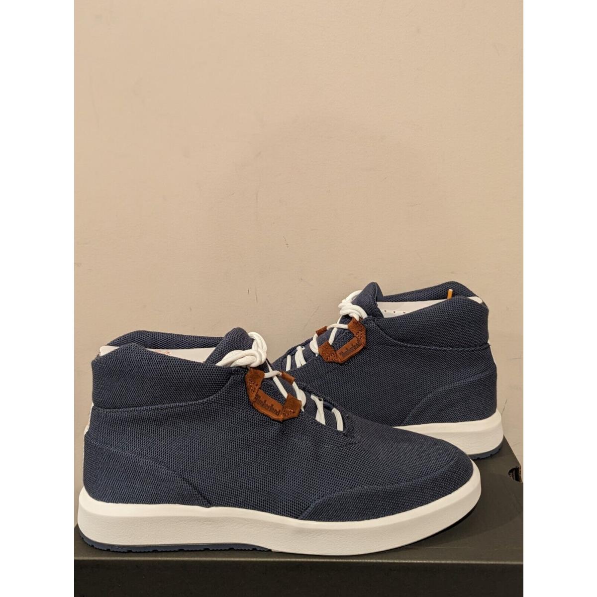 Timberland Men`s Truecloud Ek+ Chukka A28H8 Medium Blue Knit Shoes