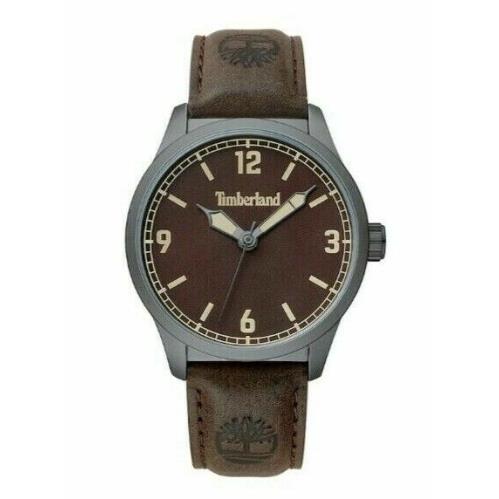 Timberland Brown Dial Analogue Display Quartz Brown Leather Men`s Watch