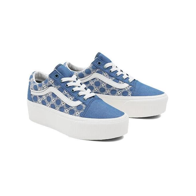 Vans Old Skool Stackform Low Unisex Men Size 8 = Women Size 9.5 Shoes Denim