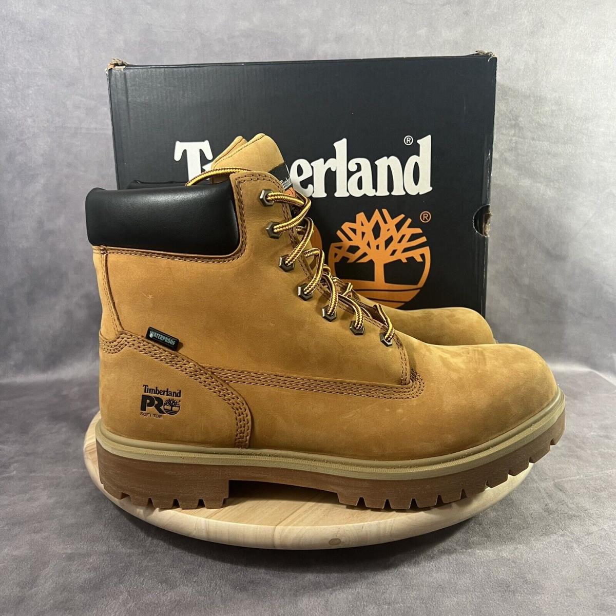 Timberland Pro 6IN Direct Attach Mens 13 Soft Toe Lace Insulated Boots Shoes