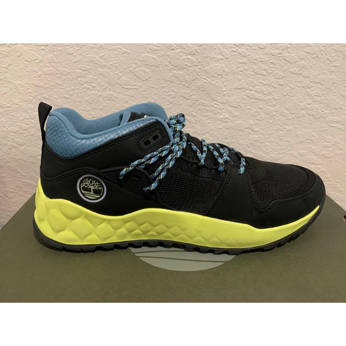 Timberland Solar Wave Low Men`s Sneakers Hiking Shoes Rebotl Black Nubuck W Lime