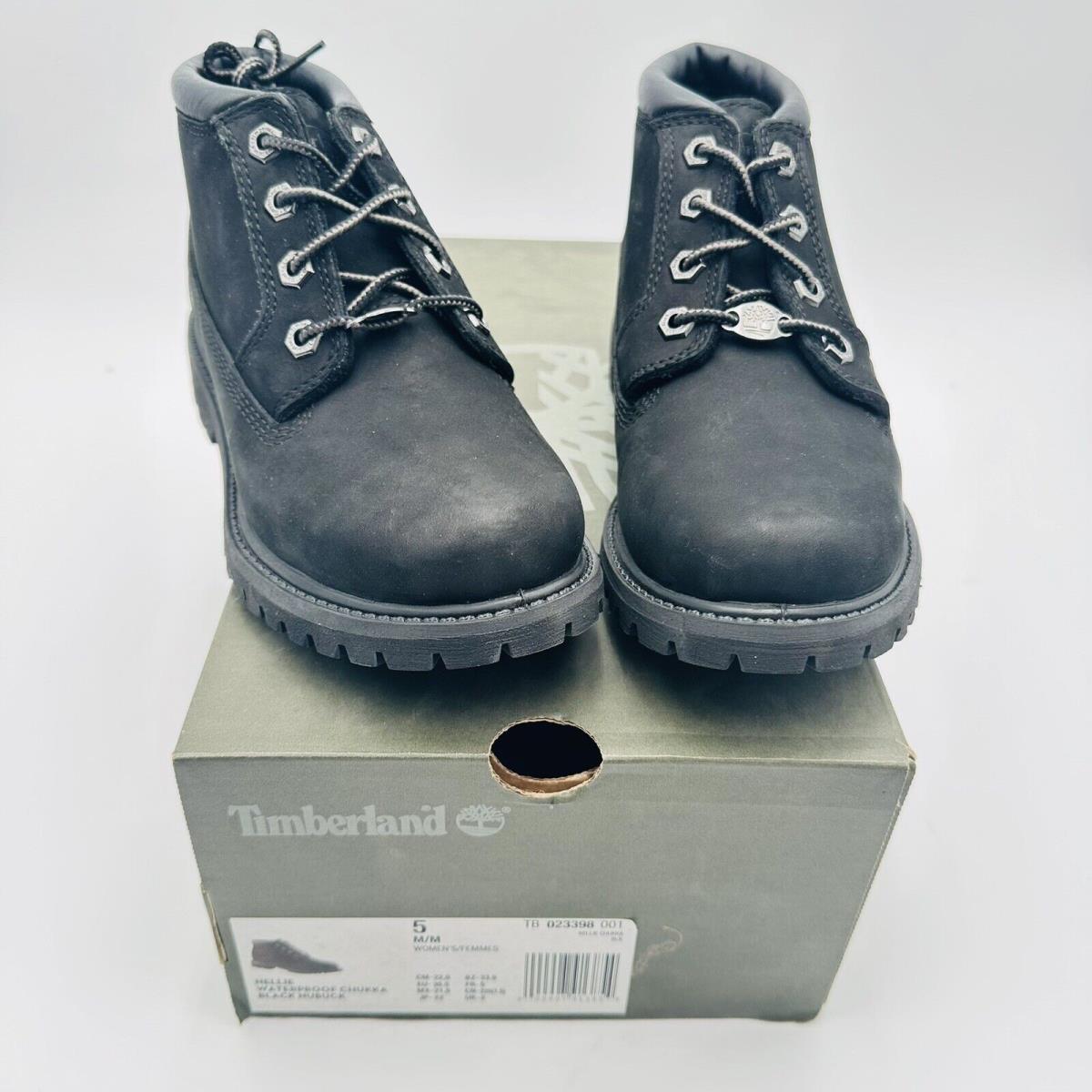 Timberland Women s Nellie Chukka Double Sole Waterproof Black Boots Shoes Size 5