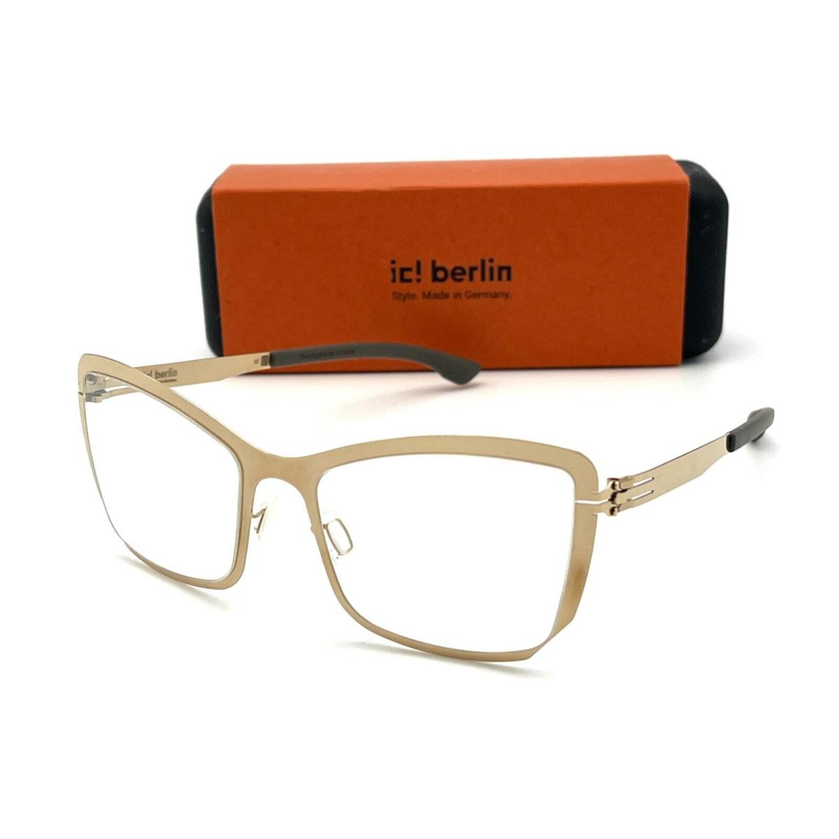 IC Berlin Denisa Rose Gold Warm Gray / Clear Lens 51mm Eyeglasses