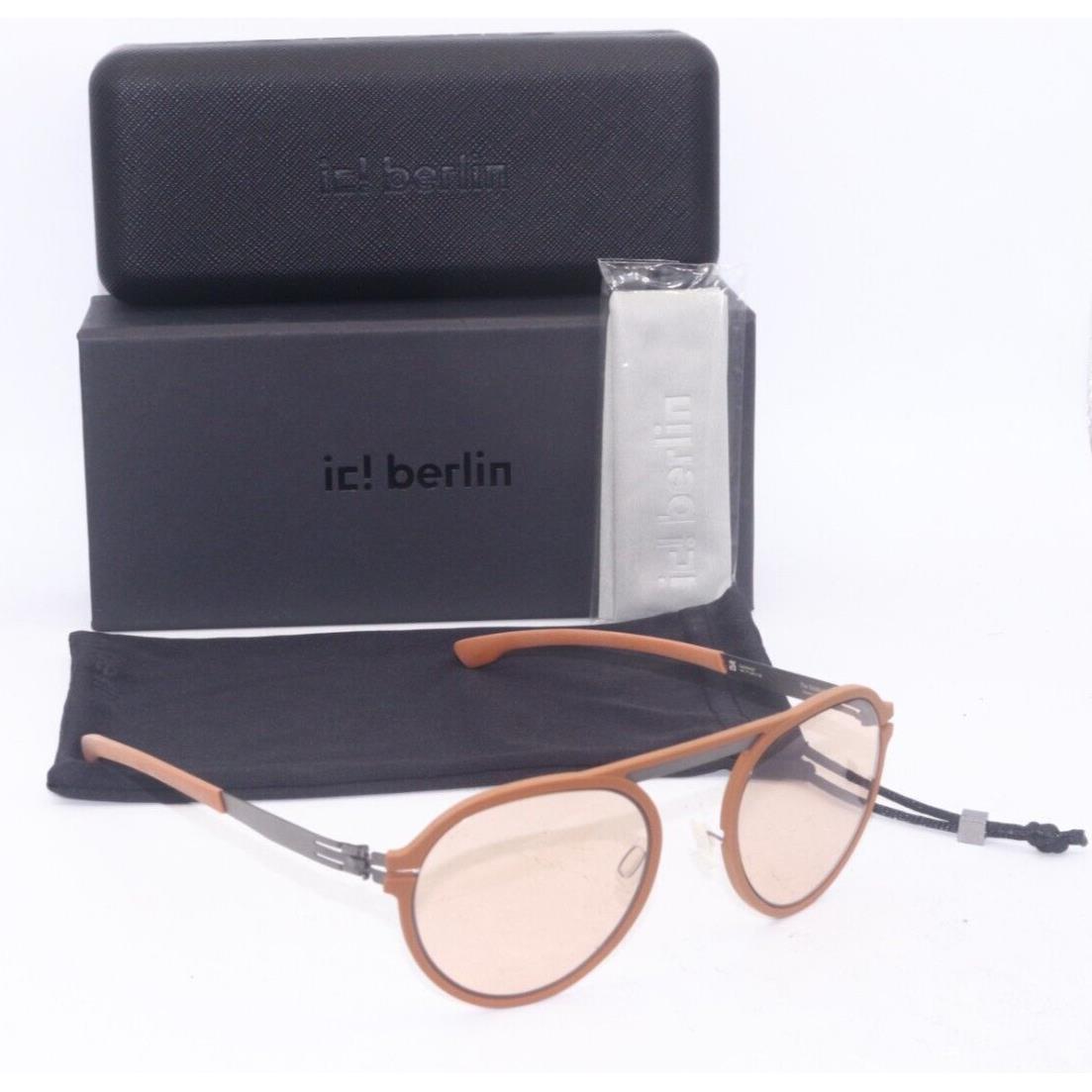 IC Berlin Model The Sidekick Caramel Graphite Sunglasses 50-24