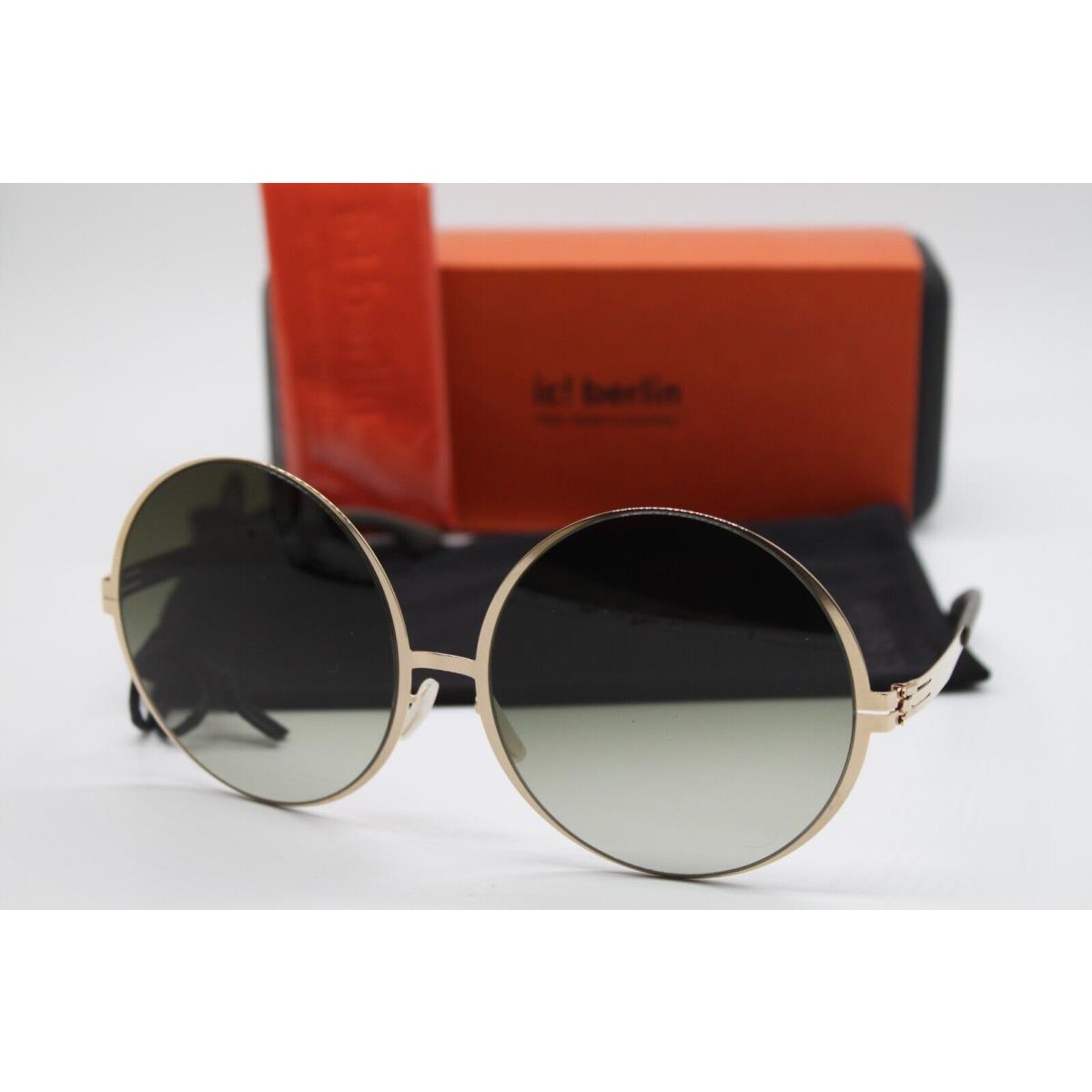 IC Berlin Rhumba Rose Gold Warm Grey Sunglasses W/case 62-19