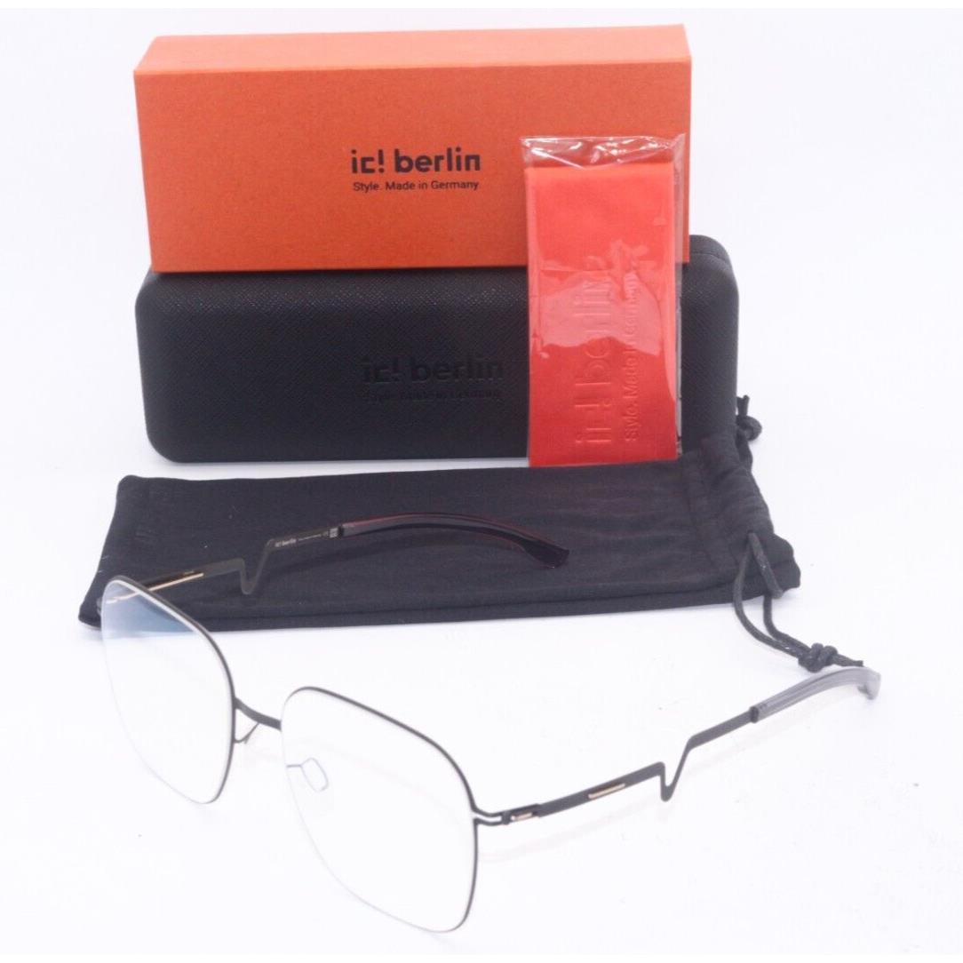 IC Berlin Model Hedy Black Gold Frames Eyeglasses 50-13