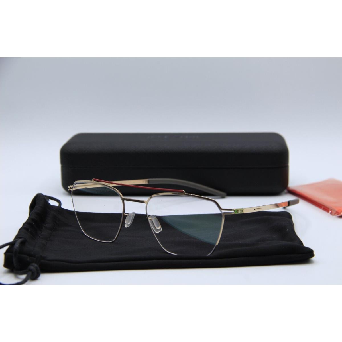 IC Berlin Lotso Rogochi Gold Red Frames Eyeglasses 49-17