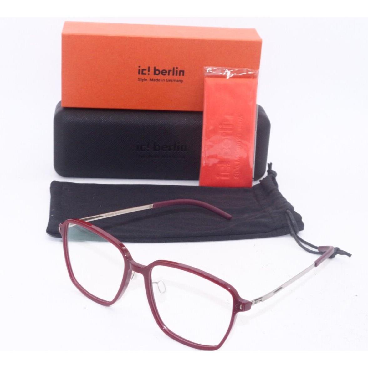 IC Berlin Model Marlene Burgundy HD Frames Eyeglasses 52-16