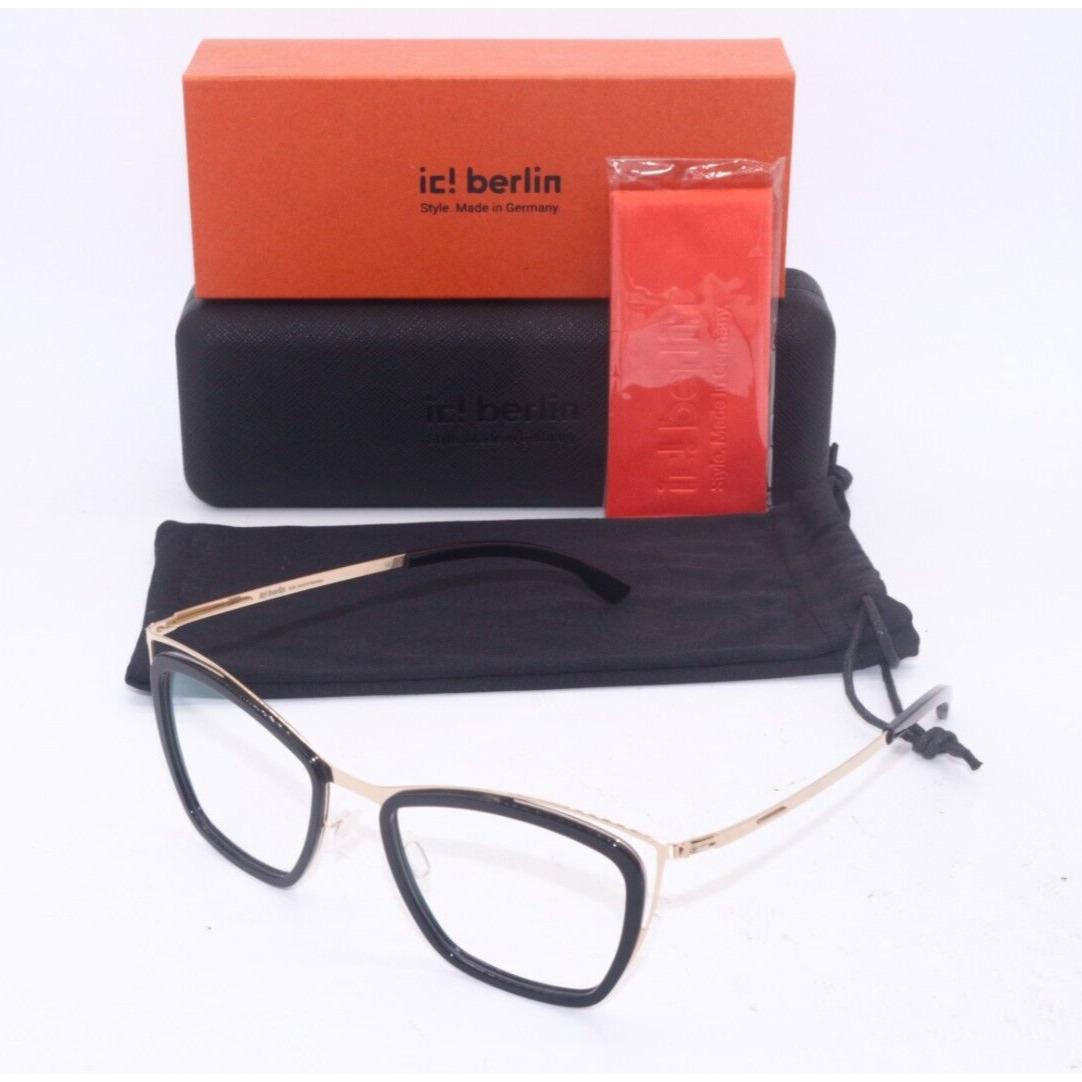 IC Berlin Model Louisa Black Gold Frames Eyeglasses 47-19