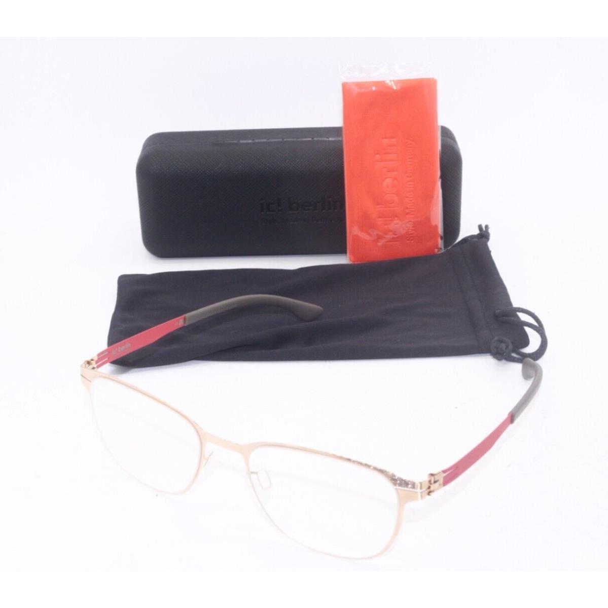 IC Berlin Model Luka Rose Gold Red Frames Eyeglasses 53-19