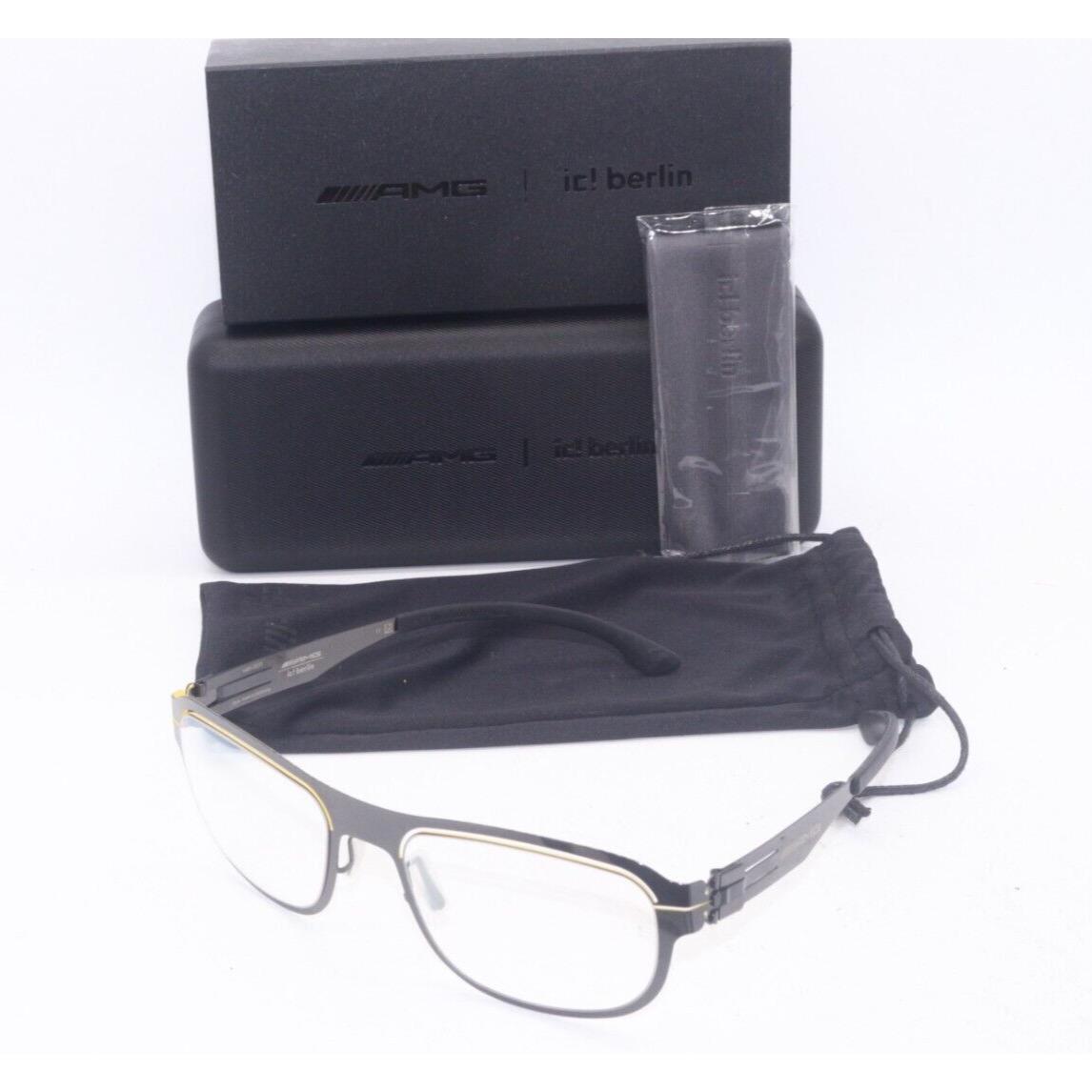 IC Berlin Amg Mercedes Benz Amg 03 Black Yellow Eyeglasses 55-20