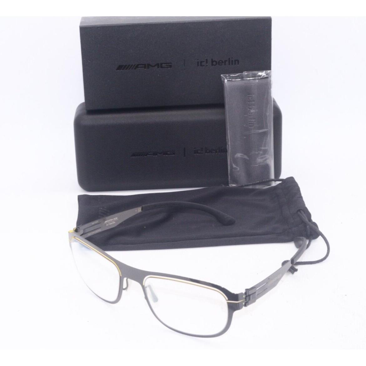 IC Berlin Amg Mercedes Benz Amg 04 Black Yellow Eyeglasses 55-18