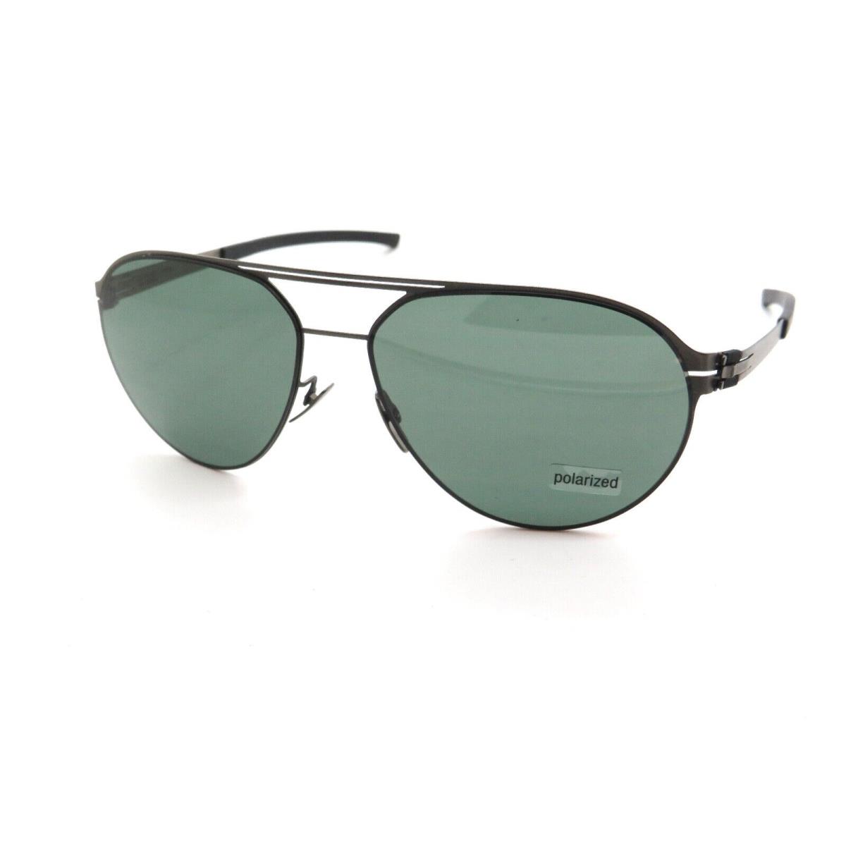 IC Berlin T114 Slate/green Polarized Polarized Aviator Sunglasses