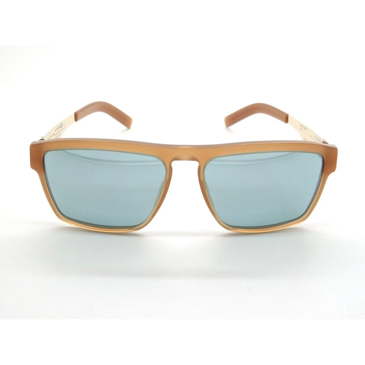 IC Berlin Franck C. Terra Cotta/rose Gold- Teal Mirrored 56mm Sunglasses