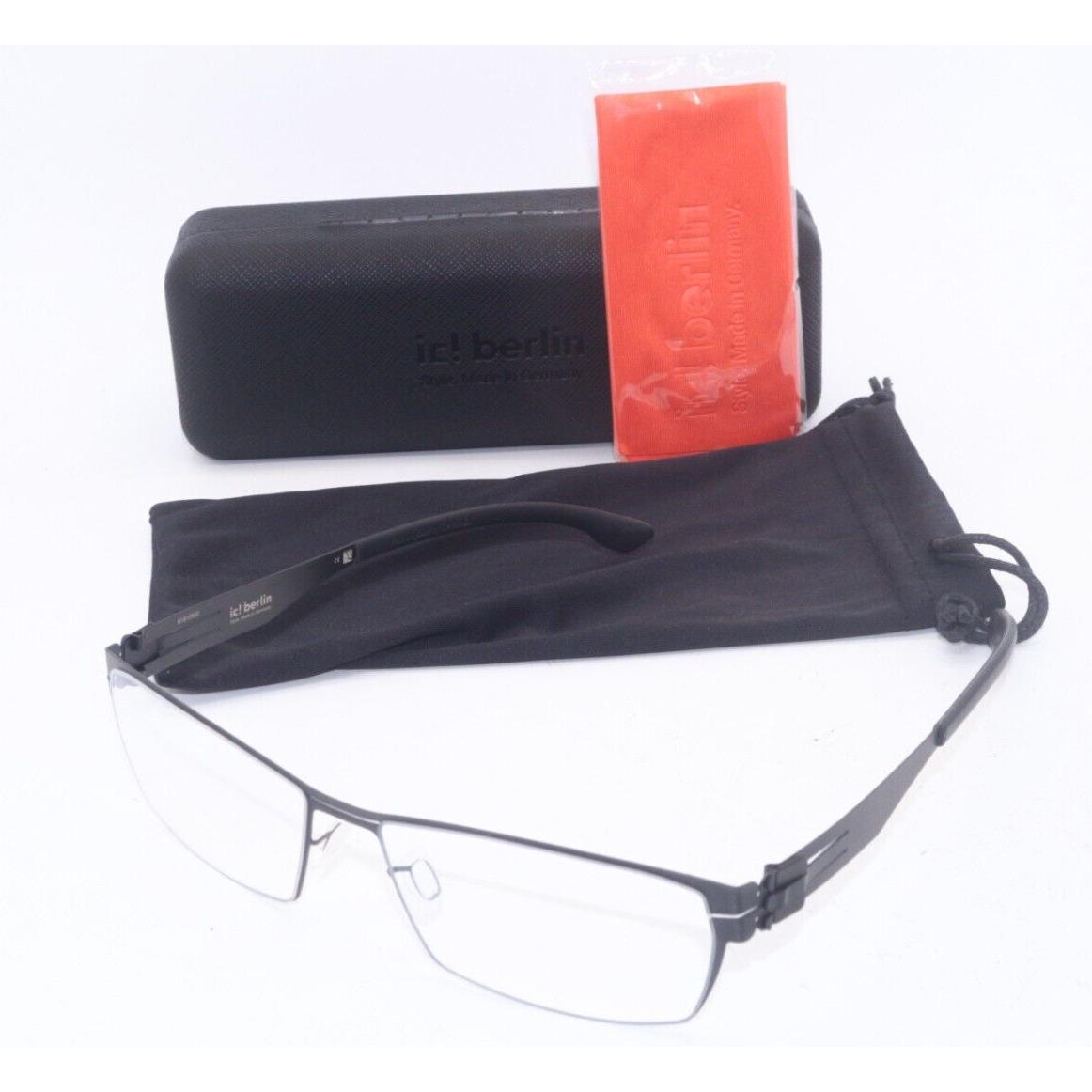 IC Berlin Model Sanetsch 2.0 Black Gunmet Frames Eyeglasses 58-16